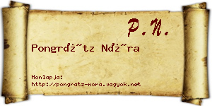 Pongrátz Nóra névjegykártya