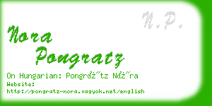 nora pongratz business card
